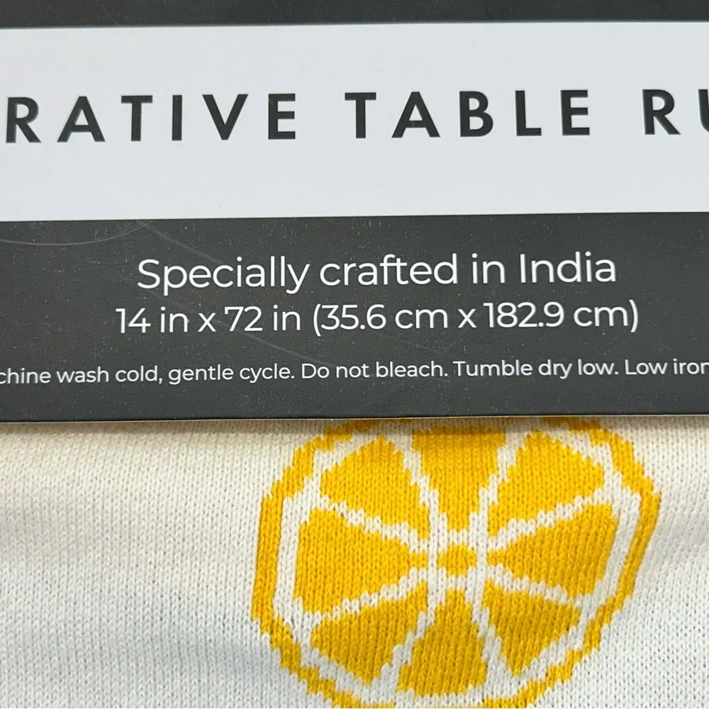 NWT SUN CANYON LEMON TABLE‎ RUNNER COTTON